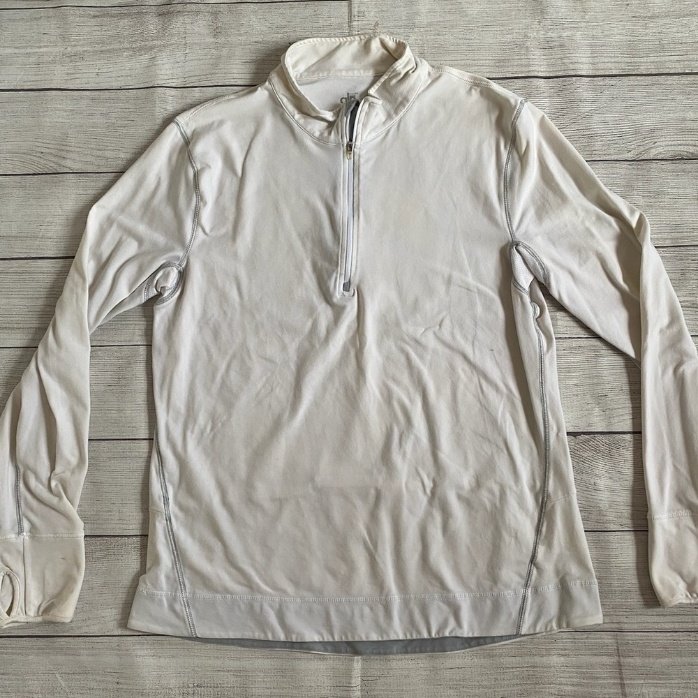 Alo White Long Sleeve CoolFit Pullover XXL - Picture 2 of 5